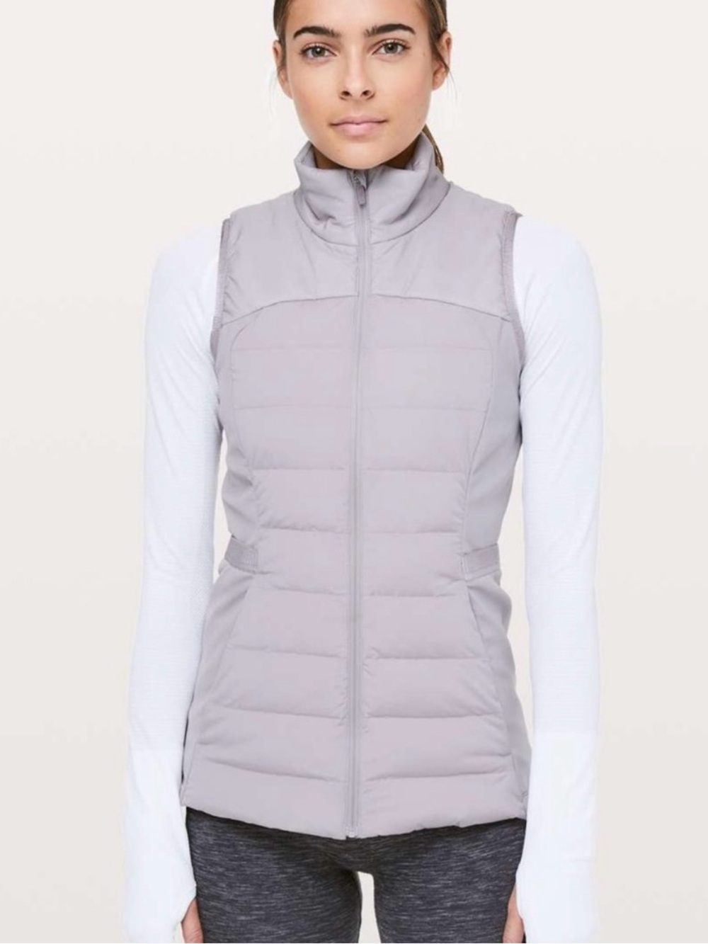 Lululemon Down For It All Vest Rhino Grey Size 8 Puffer Running